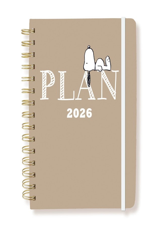 Graphique 18 Month Planner/Calendar by Graphique, July 2025 - Dec. 2026 Peanuts Plan Hardbound Spiral Planner, Monthly Tabs, Holidays, Reminder Stickers, 6” x 8” - Image 1