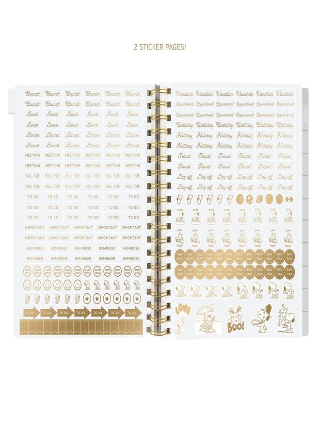Graphique 18 Month Planner/Calendar by Graphique, July 2025 - Dec. 2026 Peanuts Plan Hardbound Spiral Planner, Monthly Tabs, Holidays, Reminder Stickers, 6” x 8” - Image 4