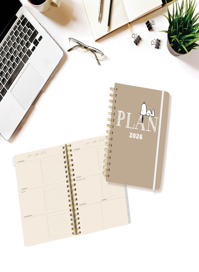 Graphique 18 Month Planner/Calendar by Graphique, July 2025 - Dec. 2026 Peanuts Plan Hardbound Spiral Planner, Monthly Tabs, Holidays, Reminder Stickers, 6” x 8” - Image 5