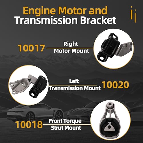 JAVOUKA Engine Motor and Transmission Bracket Kits Compatible with Smart Fortwo Electric L3 1.0L 2008-2015, Auto Motor Engine & Trans Mount Set 3 PCS Replace OE# A1322200148, A1322200248, A0140241070 - Image 4