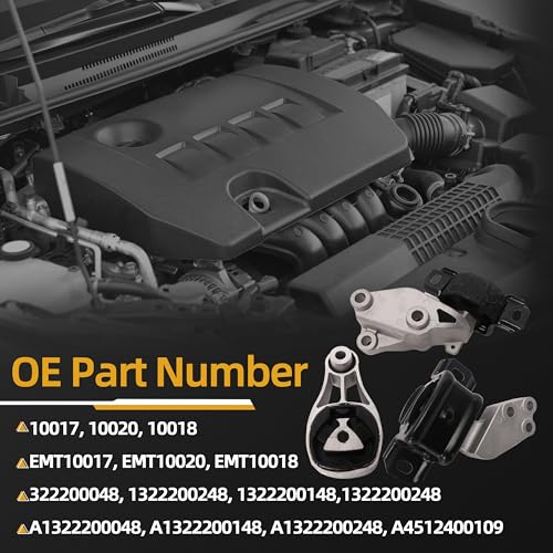 JAVOUKA Engine Motor and Transmission Bracket Kits Compatible with Smart Fortwo Electric L3 1.0L 2008-2015, Auto Motor Engine & Trans Mount Set 3 PCS Replace OE# A1322200148, A1322200248, A0140241070 - Image 3