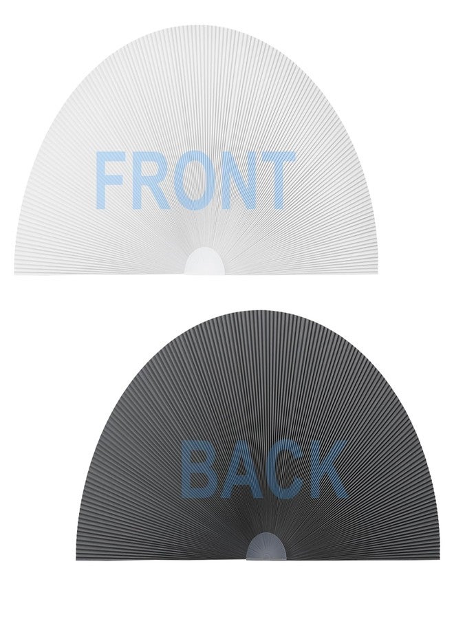 Bigmeta Arch Window Blackout Shades - Half Circle Cellular Cordless Semicircular Pleated Blinds, Half-Round Shade Light Filtering No Drill for Home Office Easy to Cut and Install (White) - Image 1