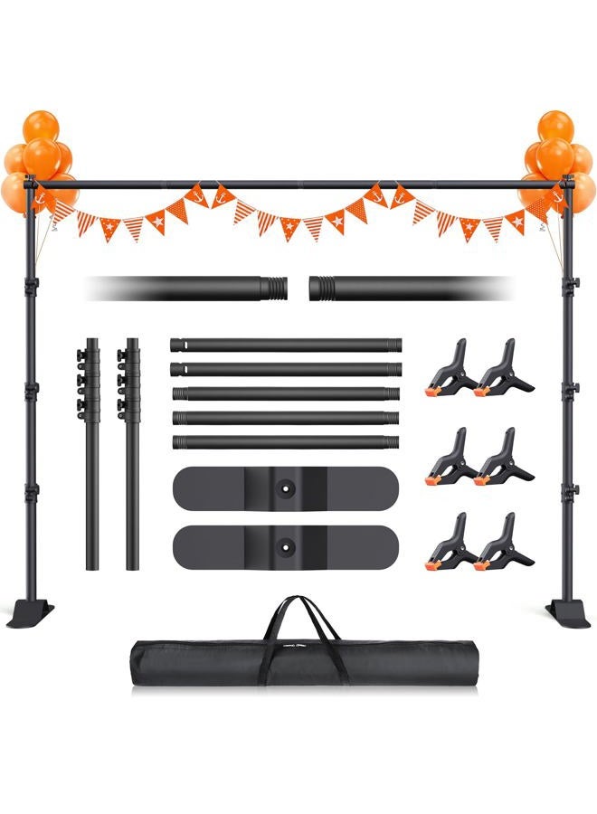 Forlogic Backdrop Banner Stand 10x8ft，Adjustable Heavy Duty Photo Backdrop Stand，Step and Repeat Background Stands for Party，Photography，Wedding - Image 1