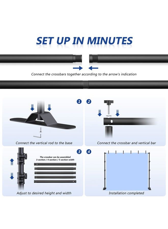 Forlogic Backdrop Banner Stand 10x8ft，Adjustable Heavy Duty Photo Backdrop Stand，Step and Repeat Background Stands for Party，Photography，Wedding - Image 3
