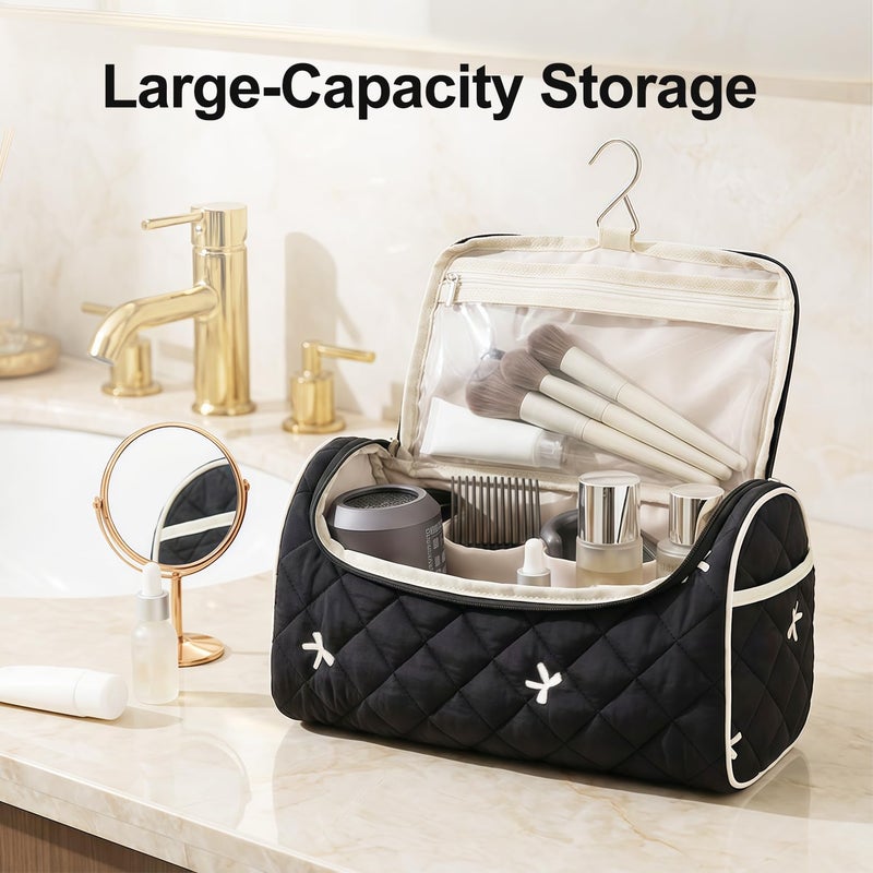 idoltimes Quilted Hair Tools Travel Bag, Cute Portable Organizer Case with Hanging Hook, Compatible with Dyson Airwrap Styler,Hair Curler Accessories - Image 5