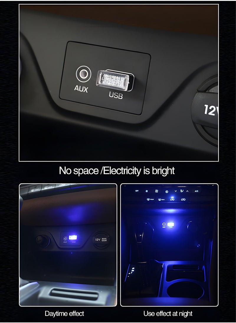 GROIC 2 Pieces Mini USB LED Light Car Interior Lights USB LED Atmosphere Lamp Light Plug-in 5V Universal USB Light Interior Ambient Lighting Kit for Cars Night Led Lights Decoration,Automotive Interior  - Image 5
