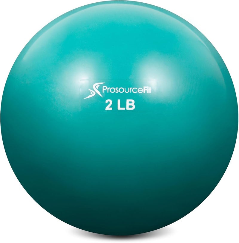 ProSourceFit Weighted Toning Exercise Balls for Pilates, Yoga, Strength Training and Physical Therapy, 2 lb to 8 lb, Color Coded - Image 1