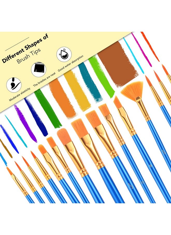 AROIC Acrylic Paint Brush Set, 240 pcs/ 16 PackNylon Hair Paint Brushes for All Purpose Oil Watercolor Face Body Rock Painting Artist, Small Paint Brush Kits for Kids Adult Drawing - pzsku/ZDA1987325710A433411AZ/45/_/1736426479/62bac15e-5e76-4cab-9a74-4cc1e7905f69