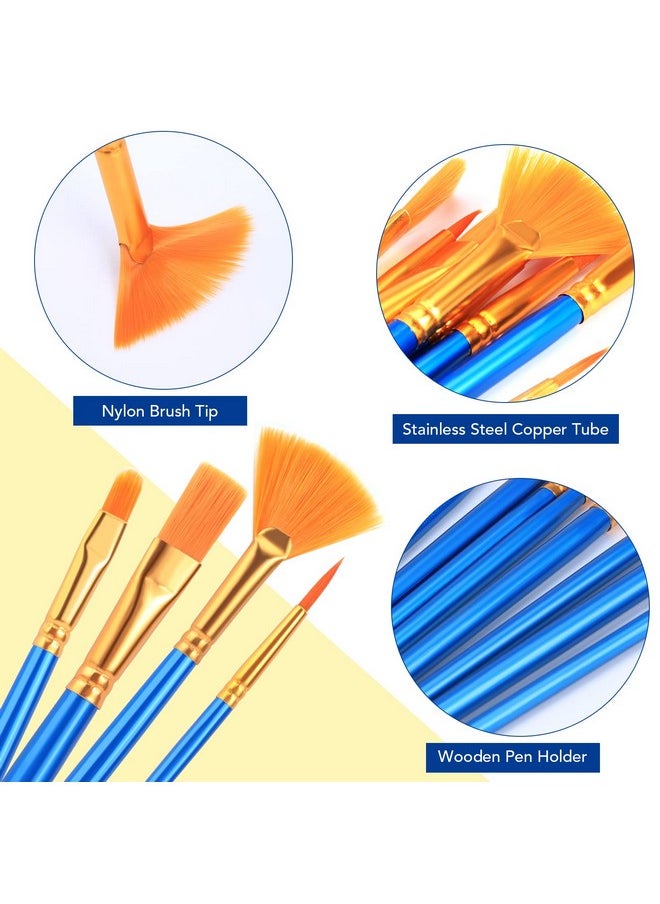 AROIC Acrylic Paint Brush Set, 240 pcs/ 16 PackNylon Hair Paint Brushes for All Purpose Oil Watercolor Face Body Rock Painting Artist, Small Paint Brush Kits for Kids Adult Drawing - pzsku/ZDA1987325710A433411AZ/45/_/1736426481/6f8fd1a9-95d4-4ae5-a69b-13e014a20cab