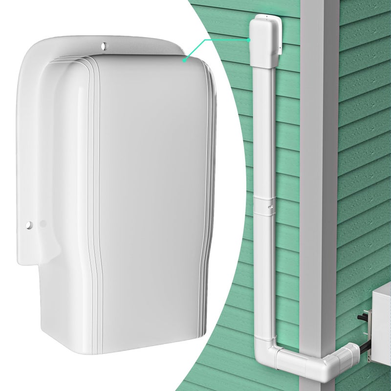 TAKTOPEAK 4 Width Wall Cover Mini Split Line Set Cover Accessories for Mini Split Air Conditioners Central AC and Heat Pumps