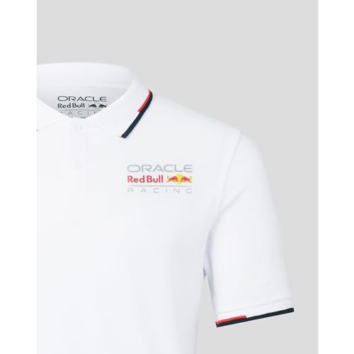 Castore Unisex Red Bull Racing F1 Core Color Logo Polo T-Shirt - White - Small - Image 4