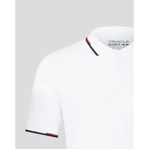 Castore Unisex Red Bull Racing F1 Core Color Logo Polo T-Shirt - White - Small - Image 3