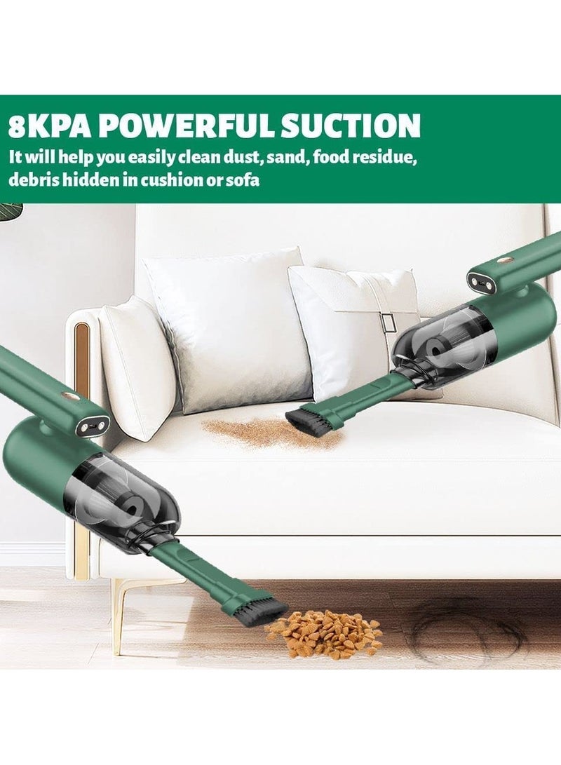 Vacuum Cleaner Cordless Handheld Mini Car Vacuum Rechargeable, Ultra-Lightweight 0.8lb 8000Pa Powerful Suction with Dual Ledlight for Car Home Cleaning - Image 5