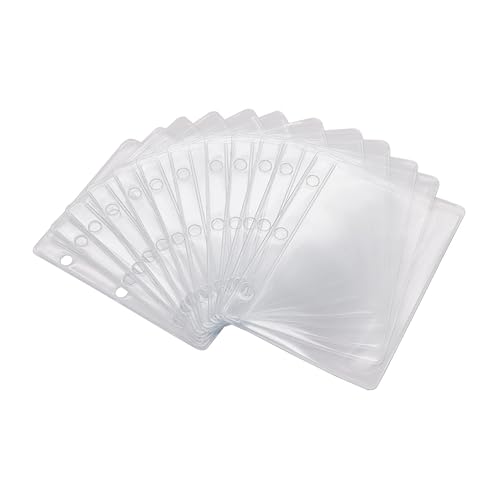 Mogoostry 12 Pack Mini Size Clear Sheet Protectors 2.2 x 3.2 Inch Plastic Sleeves Page Protectors Top Loading Paper Protector for 3 Ring Binders, Acid-Free, Archival Safe for Documents and Photos - Image 1