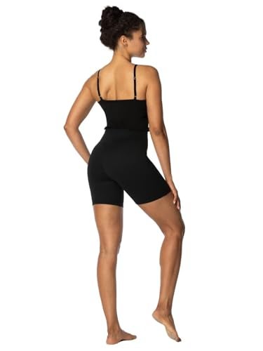 Sunzel Sunzfly Crossover Biker Shorts for Women, V Criss Cross High Waist Yoga Workout Gym Shorts with Tummy Control 6" Inseam Black Large - Image 5