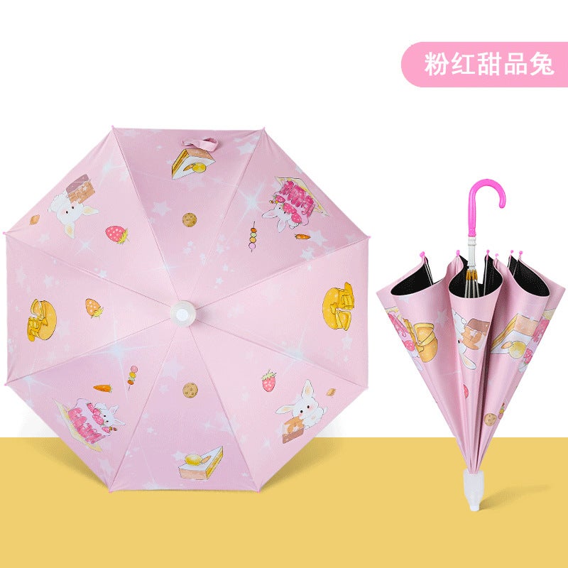 21-Inch Kids Safety Manual Umbrella Dessert Rabbit 