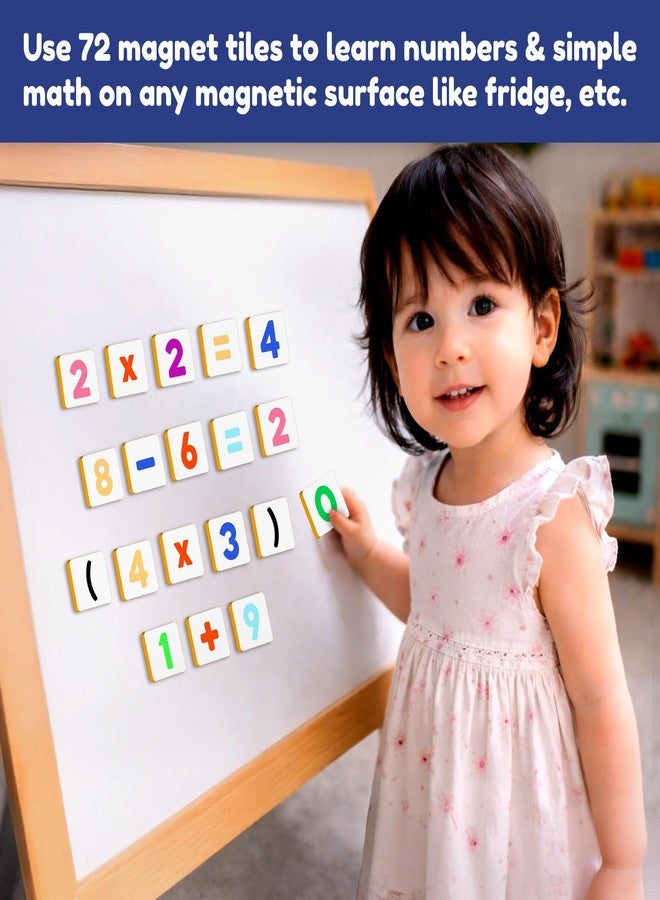 Play Panda Magnetic Number Tiles for Kids, 72 Number and Math Magnet Tiles for Counting, Sequencing and Early Maths Learning - Image 2