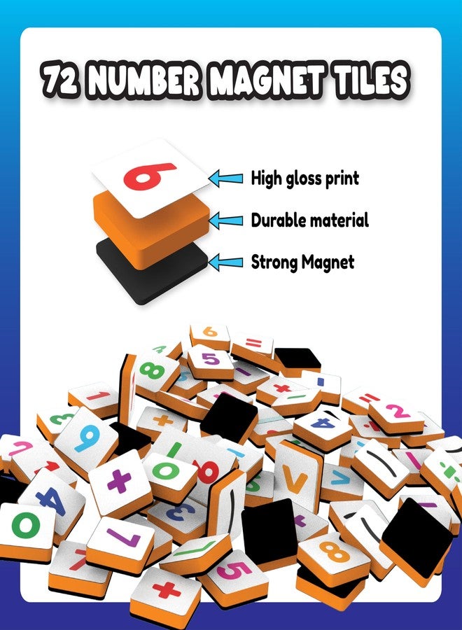 Play Panda Magnetic Number Tiles for Kids, 72 Number and Math Magnet Tiles for Counting, Sequencing and Early Maths Learning - Image 4