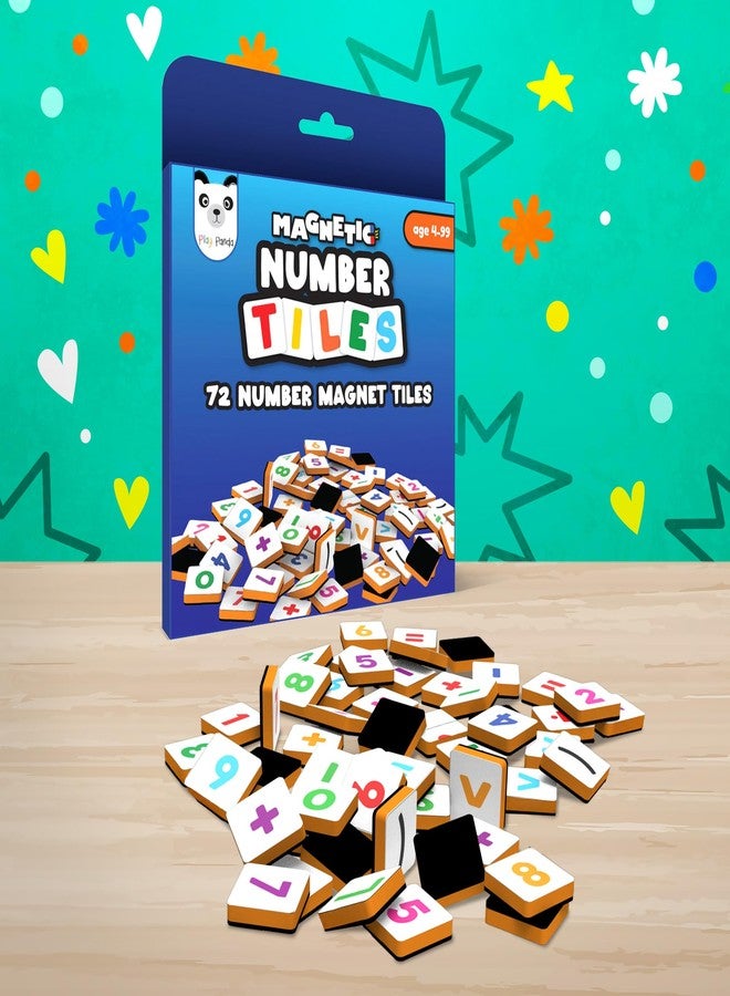 Play Panda Magnetic Number Tiles for Kids, 72 Number and Math Magnet Tiles for Counting, Sequencing and Early Maths Learning - Image 3