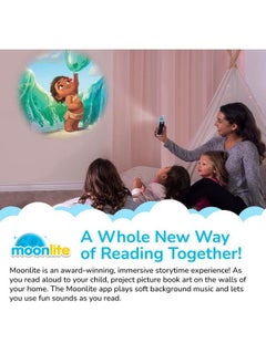 Moonlite Storytime Moana Storybook Reel A Magical Way To Read Together Digital Story For Projector Fun Sound Effects Learning Gifts For Kids Ages 1 Year And Up  - Image 3