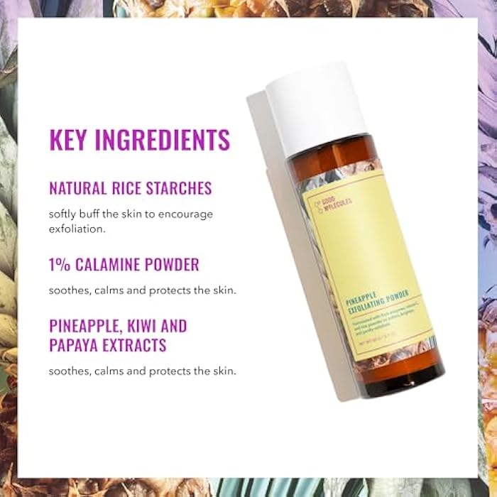 Good Molecules Pineapple Exfoliating Powder - Exfoliating Face Scrub with Natural Enzymes, Gentle Alcohol-Free Facial Cleanser, Skin Care for Face - Image 3