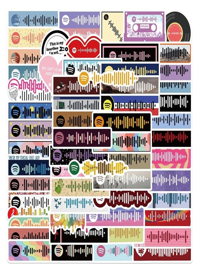 iDream Self-Adhesive Colorful Music Notes Theme Stickers (Set of 65) - Sizes 2 to 8 cm, Perfect for Decor, Crafting, and Personalizing Items with Musical Flair - Image 1