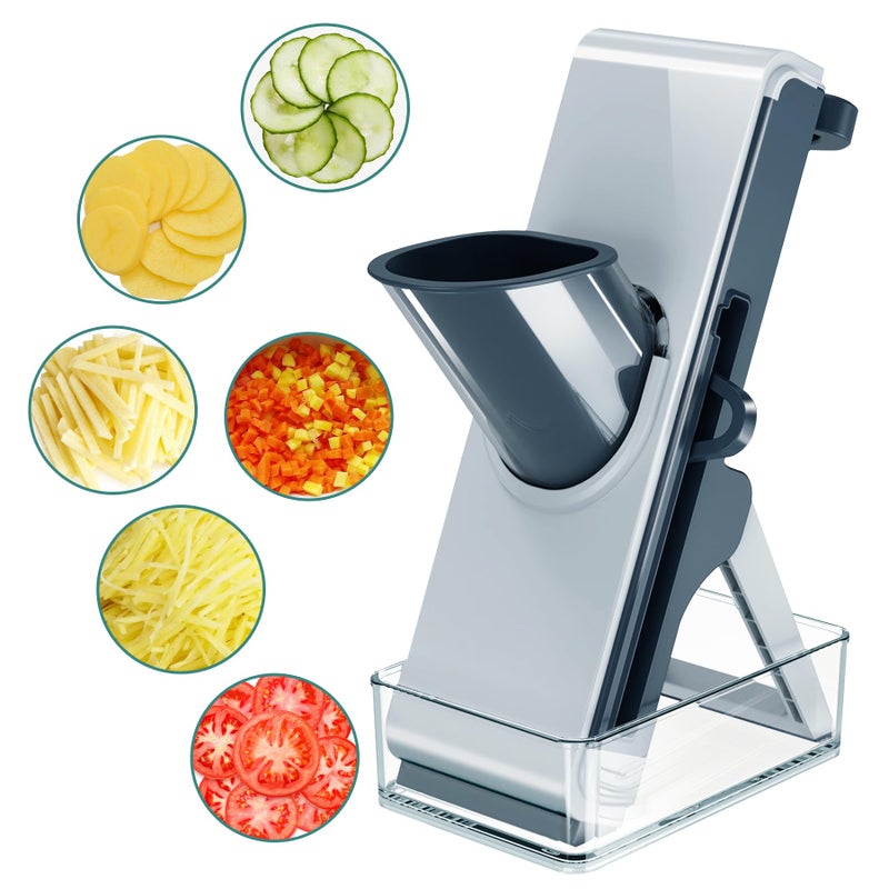 LaCyan 4in1 Mandoline Slicer for kitchen Potatoes Slicer Safe Mandoline Slicer Vegetable Strip Julienne Cutter Fast Meal Prep 