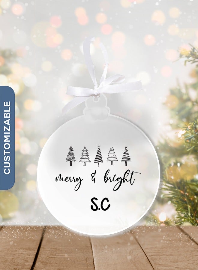 شير ذا لوف  حلية عيد الميلاد المصنوعة من الأكريليك الغائم المخصص للكريسماس - زخرفة احتفالية مخصصة لديكور الأعياد - Image 2