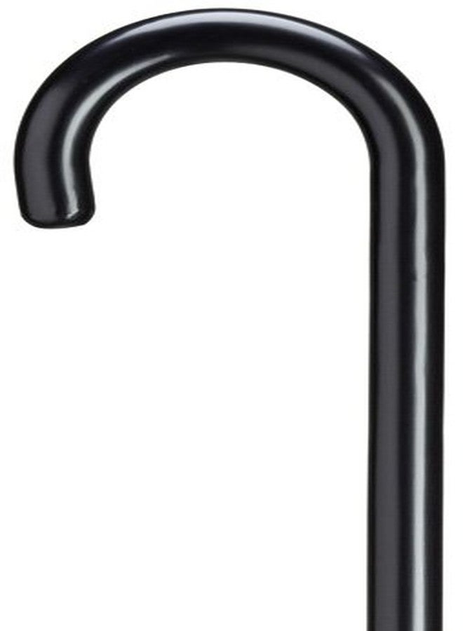 HARVY Unisex Wooden Crook Cane - Classic Round Nose Walking Stick for Men & Women, 36" Black Hardwood Cane Inspired by House MD, Elegant Gift