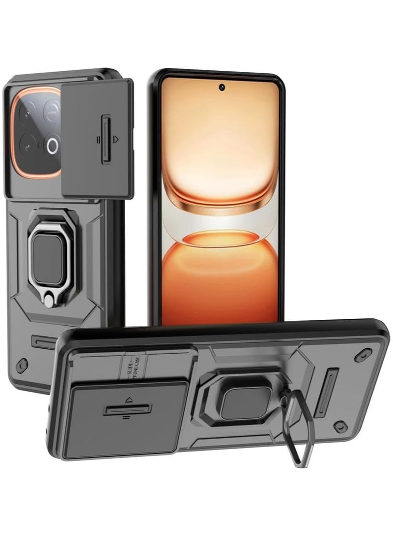 Fankalo حافظة هاتف لـ iQOO Neo 10 5G مع غطاء كاميرا منزلق حافظة هاتف واقية من السقوط مع حامل سيارة - Image 1