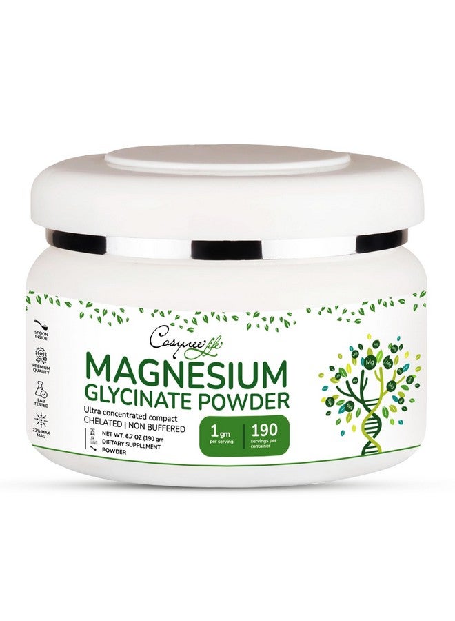 cosynee Magnesium Glycinate 220mg High Absorption Magnesium Powder for Sleep, Calm, Powdered Chelated Magneisum bisglycinate Glicinato de Magnesio 190 Serving - Image 1