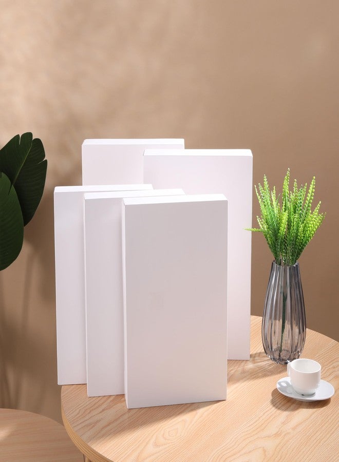 SUNCOLOR 5 Pack White Gift Boxes with Lids, Assorted Sizes(3 Boxes 14", 2 Boxes 16") Strong Cardboard Shirt Boxes for Christmas, Birthdays, Weddings & Presents - Image 5