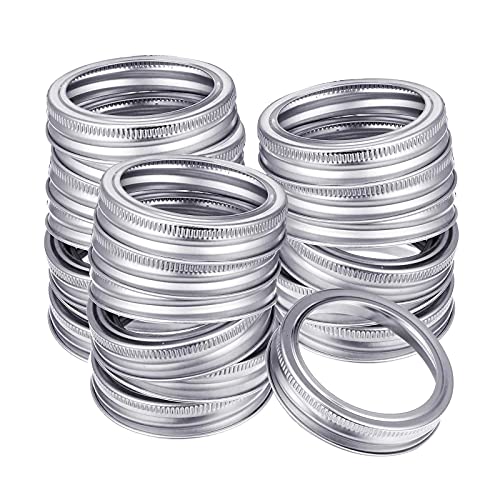 Ensbelei 24 Pieces Regular Mouth Mason Jar Canning Bands - Reusable Replacement Metal Rings, Practical Screw Jar Bands, Leak Proof Tinplate Metal Rings, Compatible With Mason Jar - Image 1