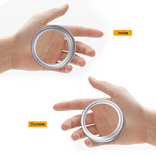 Ensbelei 24 Pieces Regular Mouth Mason Jar Canning Bands - Reusable Replacement Metal Rings, Practical Screw Jar Bands, Leak Proof Tinplate Metal Rings, Compatible With Mason Jar - Image 4