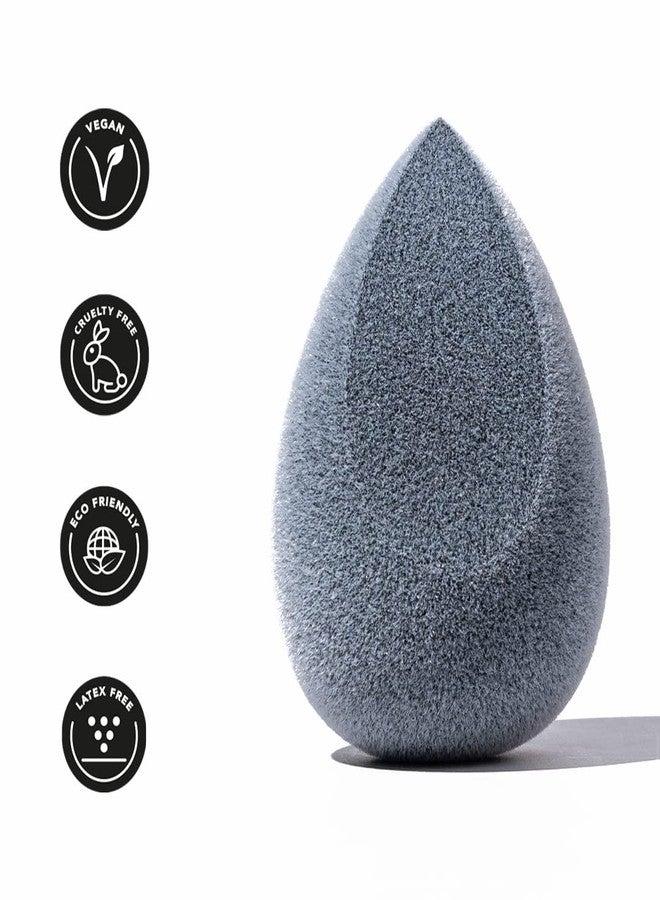 SIMPLYNAM Pro Microfibre Makeup Sponge | Seamless Blending for Foundation, Blush & Contour | Minimizes Product Absorption | Vegan & Latex-Free | Dry & Wet Use | Precision Design | Black Sapphire - Image 2