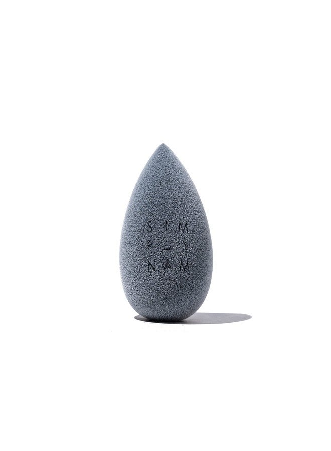 SIMPLYNAM Pro Microfibre Makeup Sponge | Seamless Blending for Foundation, Blush & Contour | Minimizes Product Absorption | Vegan & Latex-Free | Dry & Wet Use | Precision Design | Black Sapphire - Image 1