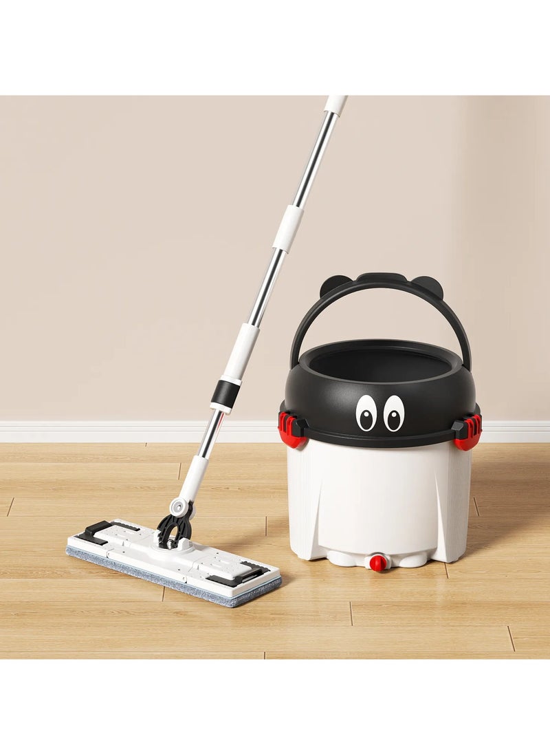 Magician Spin Mop 2-in-1 Flat &  Round Mop Head with Wheels& Handle 360 Rolling Mop and Bucket  for Cleaning - pzsku/ZDA1A0DB59BCF45EBB311Z/45/_/1738421733/4642b75d-8739-4f94-a998-0b8849564b9d