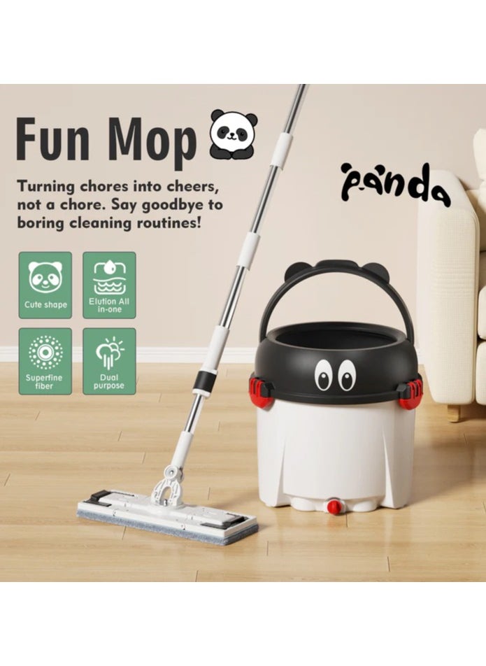 Magician Spin Mop 2-in-1 Flat &  Round Mop Head with Wheels& Handle 360 Rolling Mop and Bucket  for Cleaning - pzsku/ZDA1A0DB59BCF45EBB311Z/45/_/1738421752/e7636ca5-5591-4c33-b876-84fc62e6528d
