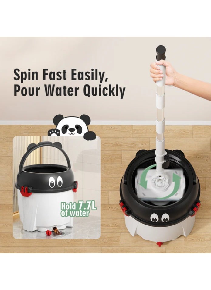 Magician Spin Mop 2-in-1 Flat &  Round Mop Head with Wheels& Handle 360 Rolling Mop and Bucket  for Cleaning - pzsku/ZDA1A0DB59BCF45EBB311Z/45/_/1738421813/7f30cb91-7445-4b2a-afba-45c6c43c40ff