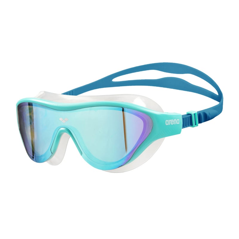 ARENA Unisex Adult The One Swim Mask Fitness Swimming Goggles for Men and Women Large Fit Polycarbonate Mirror Lens BlueBlue CosmoWater - Image 2