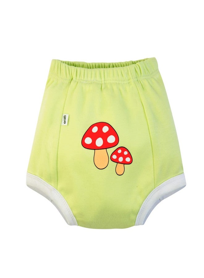 YouGotPlanB Unisex Babies 100% Cotton Land Padded Underwear for Potty Training - (PU-Land2_Green & White_3-4 Years) Set of 2 - Image 4