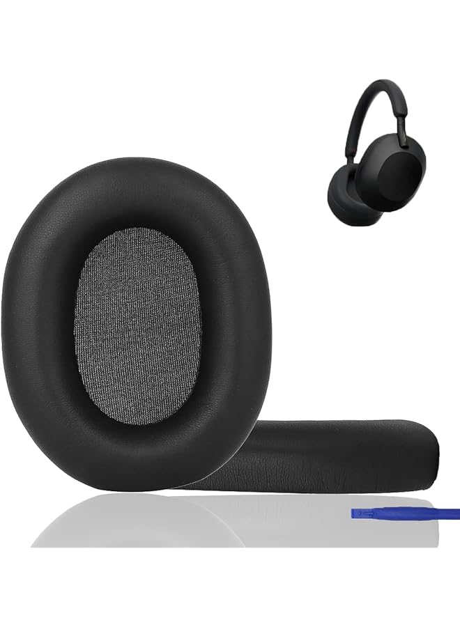 إيروريكس وسادات أذن بديلة من الجلد البروتيني لسماعات Sony Wh 1000Xm5 Wh 1000Xm5 المزودة بخاصية إلغاء الضوضاء Pro M Wh 1000Xm5 وسائد أذن وسادات أذن سماعة رأس وأغطية أذن قطع غيار سوداء - Image 1