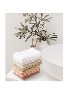 Konssy Konssy 7 Pack Face Cloths, Soft Wash Cloth for Washing Face, Cotton Face Cloth for Sensitive Skin Women Facial Makeup Remover Reusable Absorbent Washcloths （11 x 11 Inch）  - Image 5