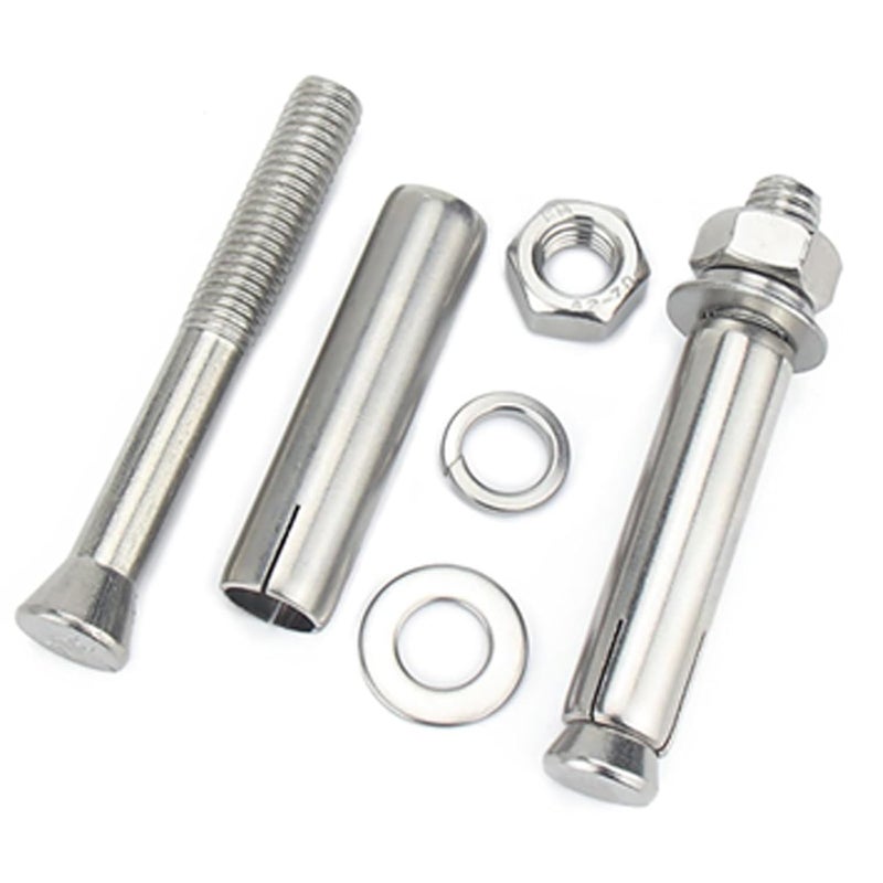 Sipery Expansion Bolts, 304 Stainless Steel External Hex Nut Expansion Screw Bolts Sleeve Anchor M6x60mm 8Pcs - Image 3