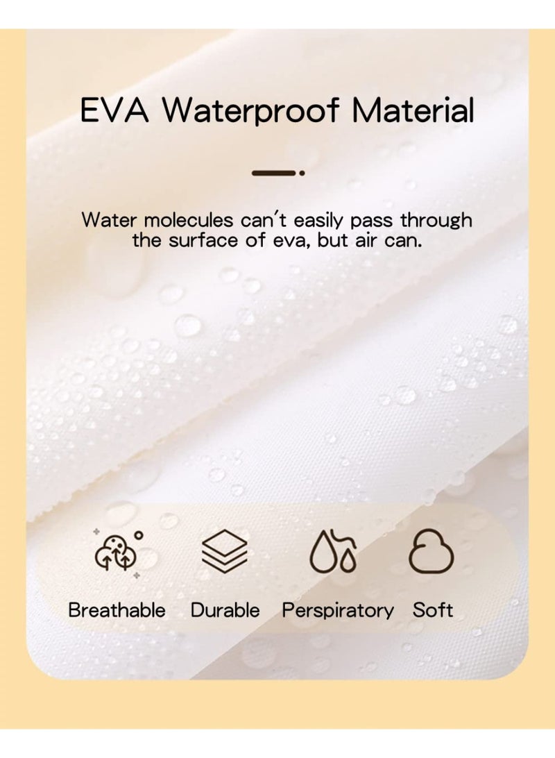 دوغي عبوتان من معاطف المطر للأطفال، معاطف مطرية قابلة لإعادة الاستخدام من EVA مع قبعة للأولاد والبنات - Image 4