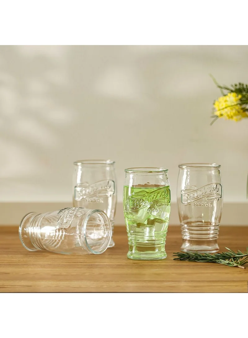 DANUBE HOME Mysteva 4-Piece Beverage Glass Set,470ml