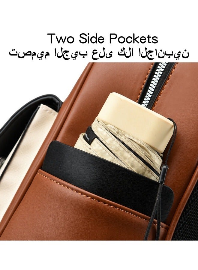 حقيبة ظهر عصرية للبنات، حقيبة ظهر مدرسية نسائية بألوان متباينة، حقيبة ظهر جامعية من الجلد الصناعي، حقيبة سفر على طراز الحرم الجامعي للشباب والمراهقين والأطفال والسيدات