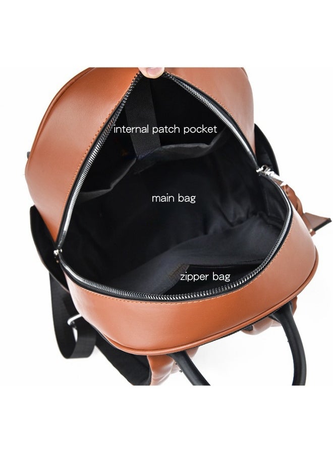SHABILI Girls' Fashion Backpack, Women's  Contrast Color Schoolbag Back Bag College Bag, PU Leather Campus Style Tourist Bag Carry Bag for Youth, Teenager, Children, Kids, and Ladies  - Image 3