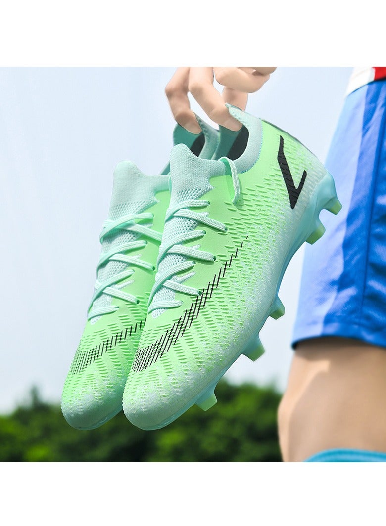 general High Top Soccer Boots Men's and Women's Soccer Boots - Boys Artificial Turf Spike Soccer Boots - Outdoor Training High Top Soccer Soccer Boots Competition Training Shoes Breathable Sneakers - Image 2