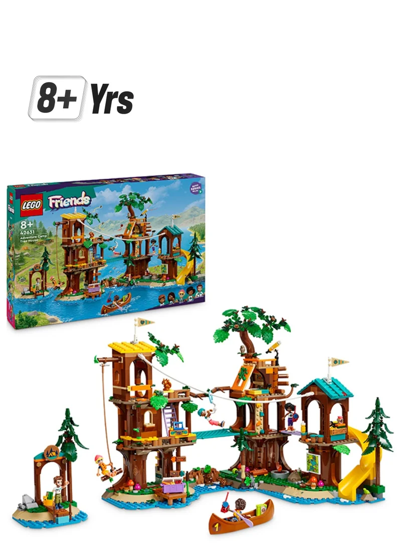 ليغو Friends Adventure Camp Tree House Camping Playset Toy For Girls And Boys Aged 8 And Over, Building Set, 5 Mini-Dolls And 5 Animal Figures, Gift Idea For Kids (1,128 Pieces) 42631